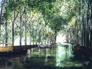 canal du midi - toile sur chassis -  15 P