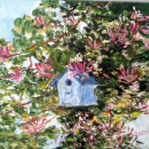 Le chèvrefeuille et le nichoir